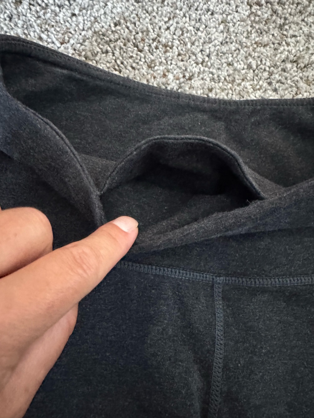 Baleaf charcoal Capri Leggings with Wide Waistband - Picture 3 of 4